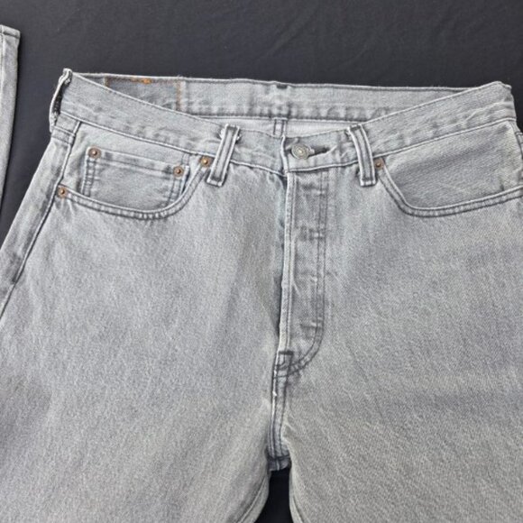 Levi's Gray 501 Jeans - Size 32 x 30 - Picture 6 of 9